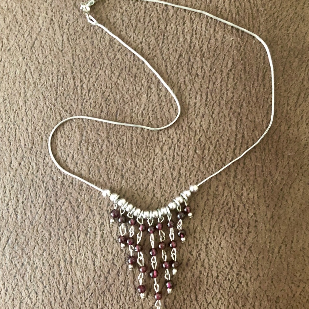 STERLING SILVER and beaded necklace! - Picture 3 of 5
